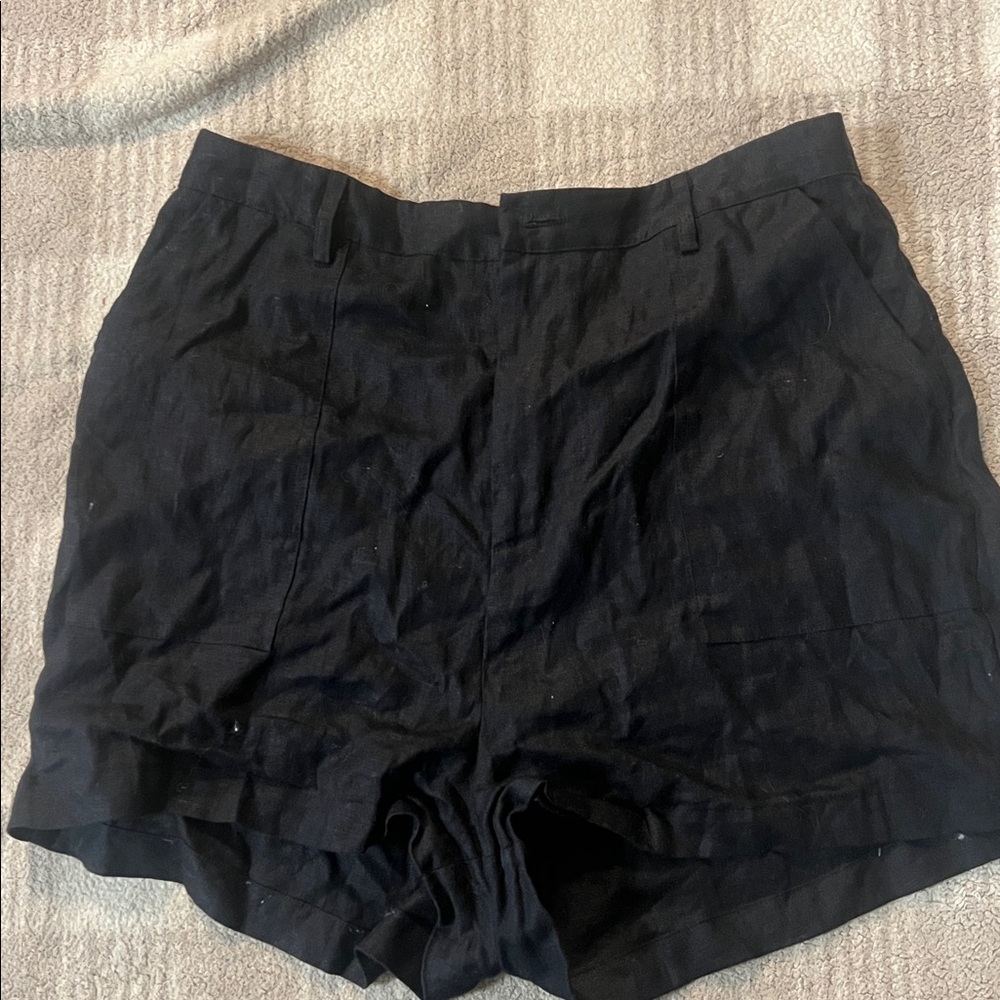 Reformation black linen Shorts